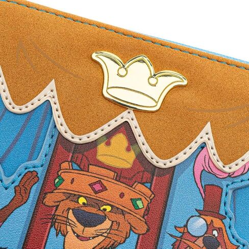 Loungefly x Disney Robin Hood Archery Tournament Zip-Around Wallet (Blue/Tan Multi, One Size) in Saudi Arabia