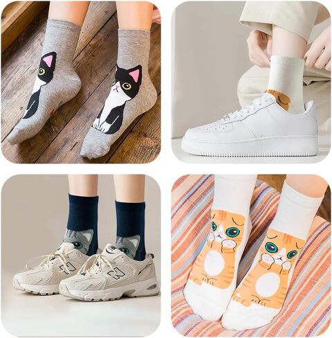 Cat Socks Women,Cute Socks for Women,Animal Socks,Gifts for Cat Lovers,Cute Gifts for Friends. in Kuwait