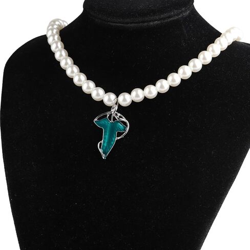 UJIMS Movies Inspired Jewelry Elven Green Leaf Brooch Movie Fans Necklace for BFF Arwen Evening Star Butterfly Brooch in Saudi Arabia