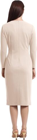 Maggy London Women's Long Sleeve Keyhole Neck Scuba Crepe Sheath Dress Office Workwear Event Guest of Wedding in Kuwait