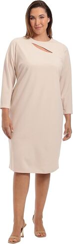 Maggy London Women's Long Sleeve Keyhole Neck Scuba Crepe Sheath Dress Office Workwear Event Guest of Wedding in Kuwait