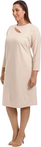 Maggy London Women's Long Sleeve Keyhole Neck Scuba Crepe Sheath Dress Office Workwear Event Guest of Wedding in Kuwait