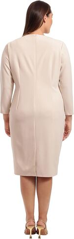 Maggy London Women's Long Sleeve Keyhole Neck Scuba Crepe Sheath Dress Office Workwear Event Guest of Wedding in Kuwait