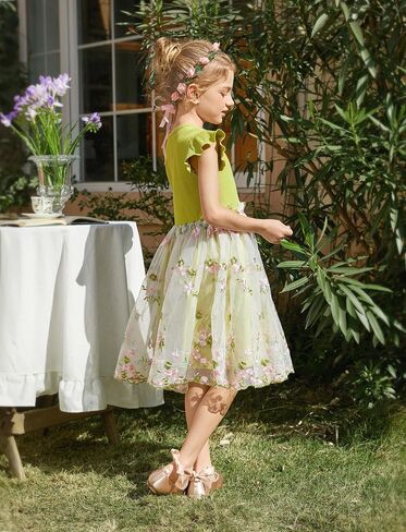 PATPAT Girls Tulle Tutu Party Birthday Princess Formal Fancy Princess Dress in Saudi Arabia