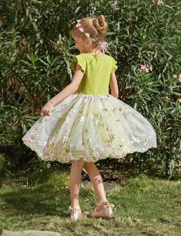 PATPAT Girls Tulle Tutu Party Birthday Princess Formal Fancy Princess Dress in Saudi Arabia