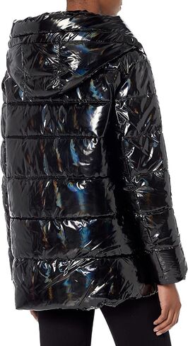 DKNY Women's Snap-Side Glossy Puffer Outerwear Jacket in Saudi Arabia