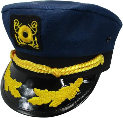 Adult Sailor Hat - Yacht Captain Hat - Nautical Navy Blue and White Admiral Boater Pilot Caps Set of 2 in Saudi Arabia