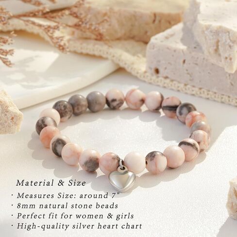 HGDEER ​​سوار على شكل قلب من الحجر الطبيعي للجدة in Kuwait