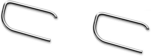 Minimalist Staple Line Cuff Hoop Earrings Sterling Silver for Women Girls Fashion Personalise Ear Piercing Climber Earring 2nd Hole in Kuwait