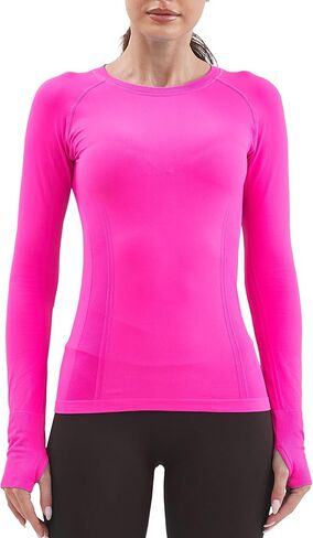 Long Sleeve Workout Tops for Women Slim Fit,High-Stretch & Ultra-Soft Yoga Athletic Long Sleeve Shirts with Thumbhole in Kuwait