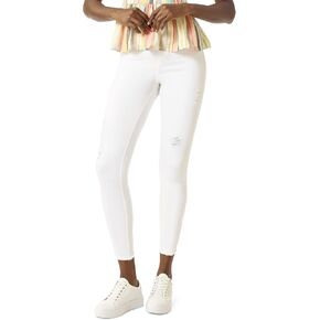 HUE Women's Ripped Denim High Rise Skimmer Legging in Kuwait