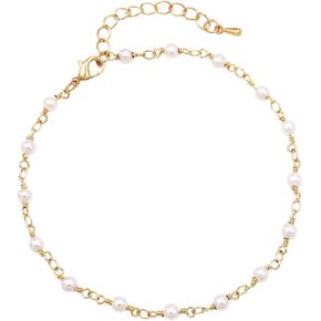 Rosemarie Collections Women's 3mm Crystal Bead Ankle Chain Bracelet Anklet, 9"+ 2" Extender in Saudi Arabia