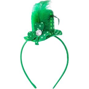 St Patricks Day Headband Clover Shamrock Headbands Irish Green Leprechaun Hat St. Patrick’s Day Accessories
