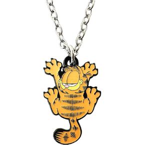 عقد جارفيلد بتصميم كرتوني من ديزان، مصنوع من خليط معدني من الزنك للبنات والنساء والرجال، من الزنك، بدون احجار كريمة in Kuwait