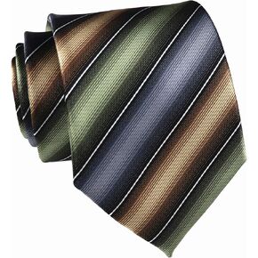 Secdtie Men's Trendy Colorful Striped Silk Ties Jacquard Woven Wedding Neckties in Kuwait