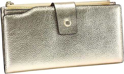 Itslife Women's RFID Blocking Large Capacity Leather Clutch Checkbook Wallet (Gold) in Kuwait