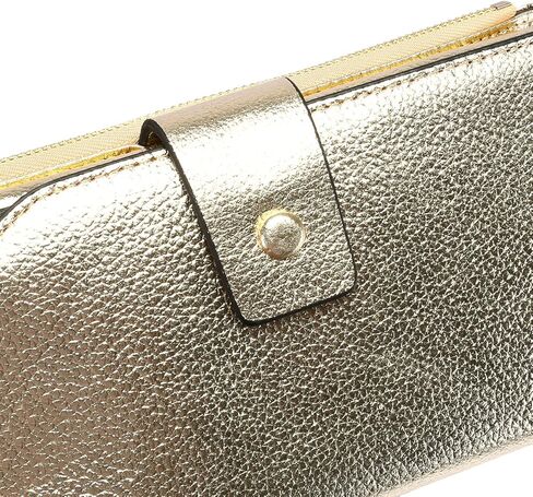 Itslife Women's RFID Blocking Large Capacity Leather Clutch Checkbook Wallet (Gold) in Kuwait