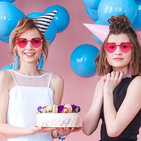 RTBOFY 12 Pack Heart Sunglasses Bulk, Heart Shaped Sunglasses with Transparent Candy Color for Women Party Favor in Saudi Arabia