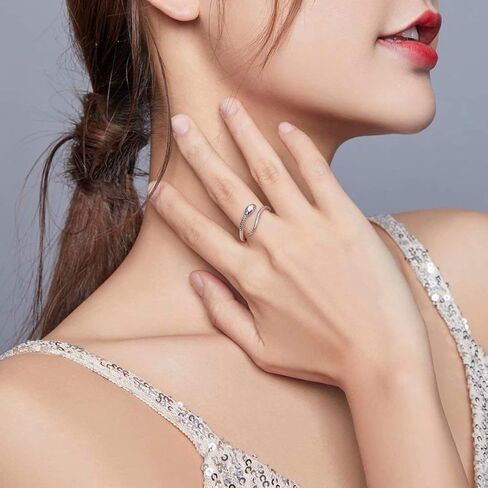 بريسنتسكي خاتم على شكل ثعبان قابل للتعديل للنساء من الفضة الاسترلينية، خاتم سليذرين، خاتم دراكو مالفوي بتصميم ثعبان، هدايا للرجال والنساء، مجوهرات قوطية عتيقة in Kuwait