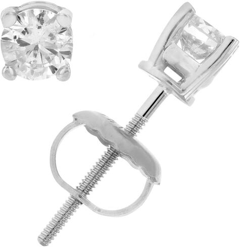 1/3 cttw Diamond Stud Earrings 14K White Gold I2-I3 Clarity in Saudi Arabia