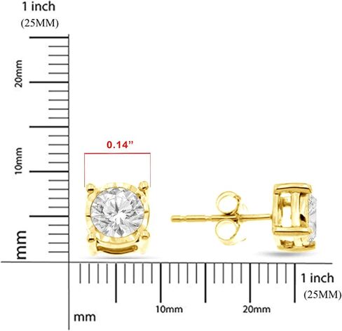 Natalia Drake 1/10-1/2 Cttw Round Brilliant Cut Diamond Stud Earrings for Women in 925 Sterling Silver Miracle Plate Color H-I/Clarity I1-I2 in Saudi Arabia