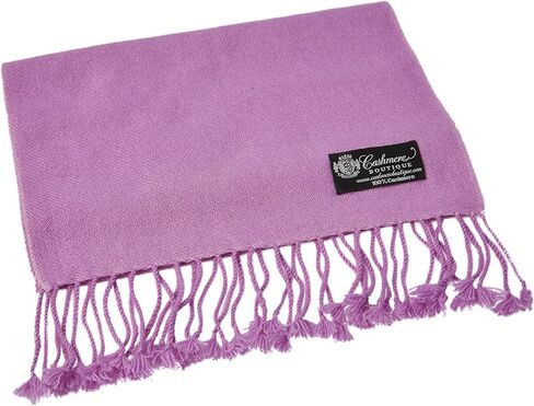 Cashmere Boutique: 100% Pure Cashmere Scarf with Tassels (25 Colors, Size: 12" x 60") in Saudi Arabia