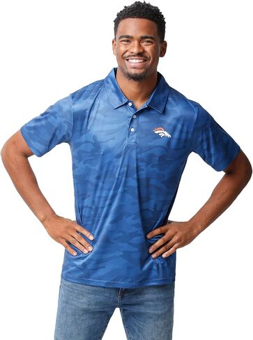 قميص بولو من البوليستر بأكمام قصيرة وشعار فريق FOCO NFL in Kuwait