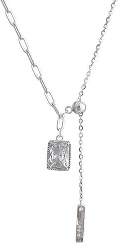 Buyongwant Irregular Necklace Y2k Square Diamond Pendant Fashion Versatile Women's Jewelry Christmas Gift in Kuwait