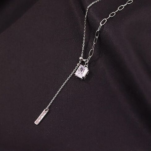 Buyongwant Irregular Necklace Y2k Square Diamond Pendant Fashion Versatile Women's Jewelry Christmas Gift in Kuwait