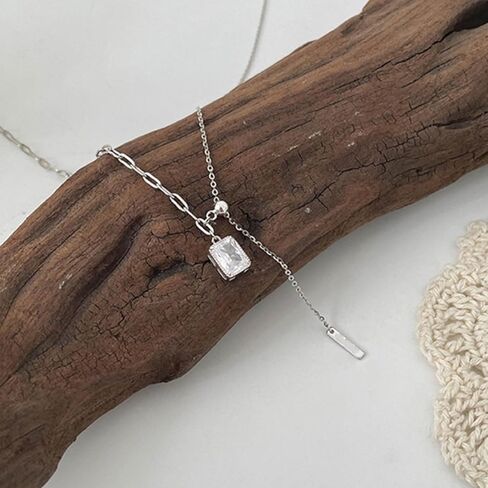 Buyongwant Irregular Necklace Y2k Square Diamond Pendant Fashion Versatile Women's Jewelry Christmas Gift in Kuwait