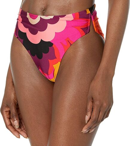 Trina Turk Women's Standard Fan Faire Hi-Waist Bikini Bottoms-Cheeky Coverage, Swimwear Separates in Saudi Arabia
