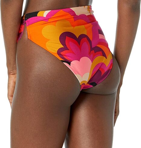 Trina Turk Women's Standard Fan Faire Hi-Waist Bikini Bottoms-Cheeky Coverage, Swimwear Separates in Saudi Arabia