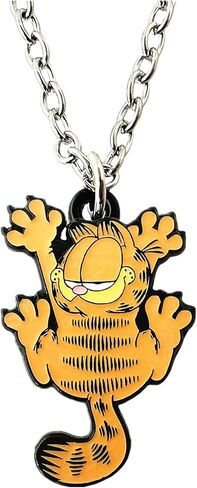 عقد جارفيلد بتصميم كرتوني من ديزان، مصنوع من خليط معدني من الزنك للبنات والنساء والرجال، من الزنك، بدون احجار كريمة in Kuwait