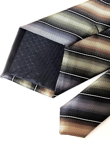 Secdtie Men's Trendy Colorful Striped Silk Ties Jacquard Woven Wedding Neckties in Kuwait