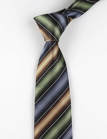 Secdtie Men's Trendy Colorful Striped Silk Ties Jacquard Woven Wedding Neckties in Kuwait