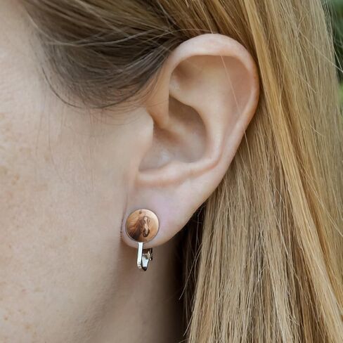 GRAPHICS & MORE Horse Portrait Peach Novelty Clip-On Stud Earrings, Metal in Saudi Arabia