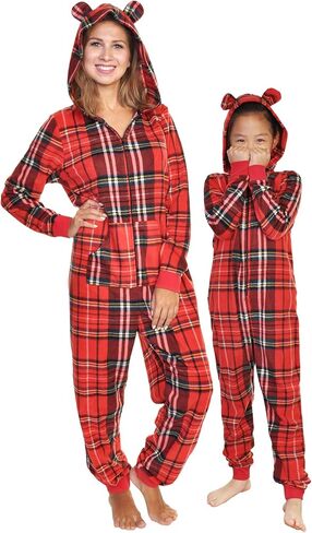 Angelina Women's & Kid's Fleece Novelty One-Piece Hooded Pajamas (Sold Separately) in Saudi Arabia