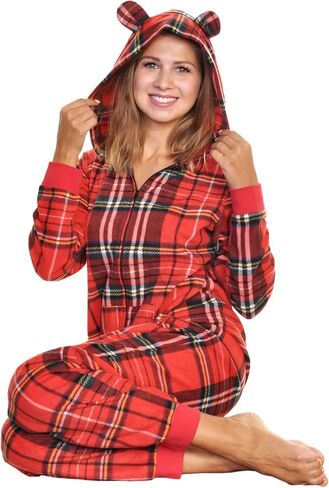 Angelina Women's & Kid's Fleece Novelty One-Piece Hooded Pajamas (Sold Separately) in Saudi Arabia