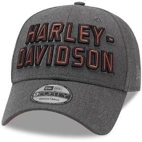 هارلي ديفيدسون قبعة جرافيك مطرزة للرجال، رمادي - 99420-20VM in Kuwait