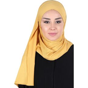 أوشحة حجاب فورية من تصميم عائشة للنساء المسلمات، 95% قطن جيرسي شال عمامة مخيط مسبقًا