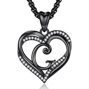 INFUSEU Unique Initial Necklaces for Women Girls Small Heart Letter Jewelry, Meaningful Personalized Gifts