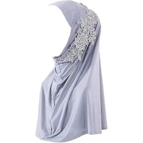 المرأة الأزهار وشاح شيفون مسلم الحجاب قبعة طويلة وشاح التفاف الأوشحة غطاء كامل رئيس اللؤلؤ الدانتيل زهرة الترتر الحجاب خوذة رئيس التفاف قبعة تنفس السيدات كبيرة الحجاب التفاف الحجاب العبادة الحجاب in Saudi Arabia