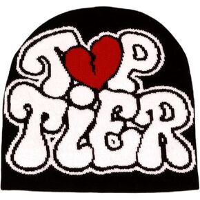 DKYM Y2k قبعة النساء 2 قطعة قبعة الشتاء متماسكة الرسم قبعة Y2k الشتاء محبوك قبعات بيني للرجال in Kuwait