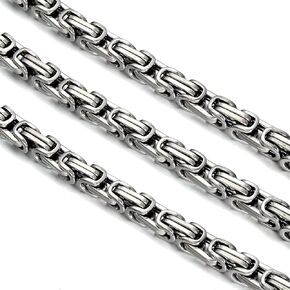GOVENUS Stainless Steel Large Jesus Christ Cross Pendant Necklace Religious Jewelry For Men,On 24 In Rolo/Byzantine Chain,Silver/Gold/Black