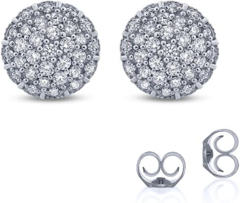 أقراط La Joya 3/4 CT TW Lab Grown Diamond للنساء والرجال - أقراط من الفضة الإسترليني مرصعة بالألماس in Kuwait