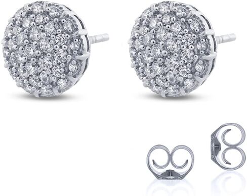 أقراط La Joya 3/4 CT TW Lab Grown Diamond للنساء والرجال - أقراط من الفضة الإسترليني مرصعة بالألماس in Kuwait