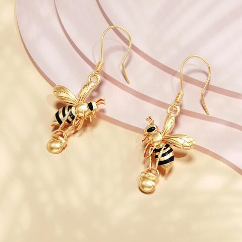 925 Sterling Silver Hypoallergenic Animal Earrings Elephant/Cow/Dragonfly/Guinea Pig/Dog/Dragon/Wolf/Bunny/Hummingbird Dangle Drop Earrings for Women Cute Animal Jewelry Gifts for Women Girls in Kuwait