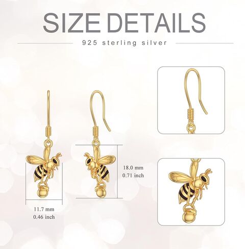 925 Sterling Silver Hypoallergenic Animal Earrings Elephant/Cow/Dragonfly/Guinea Pig/Dog/Dragon/Wolf/Bunny/Hummingbird Dangle Drop Earrings for Women Cute Animal Jewelry Gifts for Women Girls in Kuwait