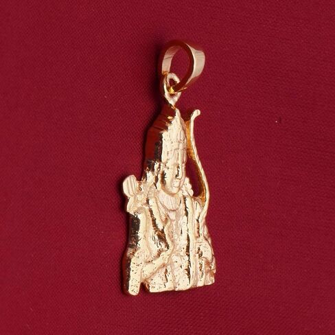 شاين جويل قلادة دينية من الفضة الاسترلينية عيار 925 مطلية بالذهب الاصفر من شري رام جود فيرميل، معدن in Kuwait