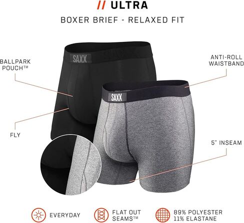 SAXX Men's Underwear – VIBE Super Soft Trunk Briefs with Built-In Pouch Support - Pack of 2, Underwear for Men in Saudi Arabia